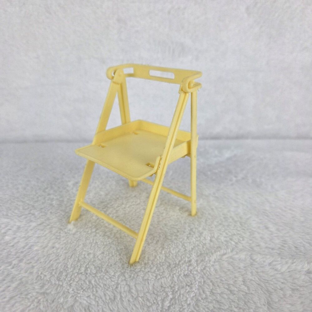 Vintage Barbie Folding Chair Yellow Doll‎ Furniture Replacement Mattel
